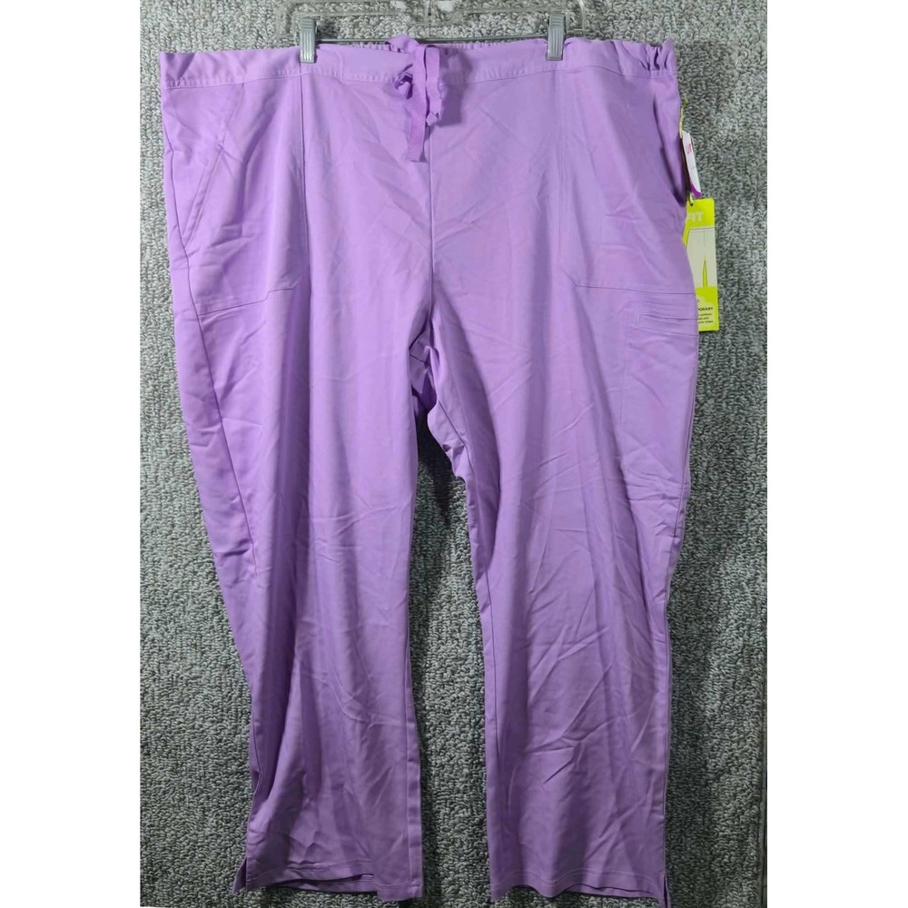 Urbane Scrub Pants Purple Drawstring Medical Women 3X Petite